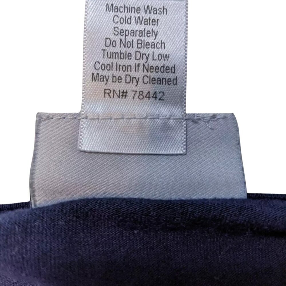 Soft Surroundings Navy Tie Dye Waterfall Drape Open Front Cardigan Wrap Size M - Picture 5 of 5